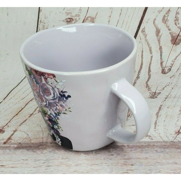 Prima Design Violet Women Silhouette Floral Hairpiece Graphic Design 4"x4" Mug - Picture 6 of 12